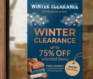 Adhesive window perf with one-way visibility for storefront graphics, vehicle windows, and promotional advertising.