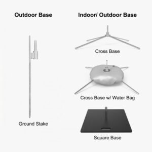 flag base options for outdoor & indoor advertising displays