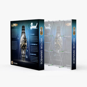 Straight Velcro Fabric Pop Up Display double sided