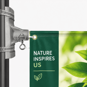 pole banner installation