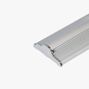 Standard deluxe retractable banner stand hardware with a heavy-duty aluminum base