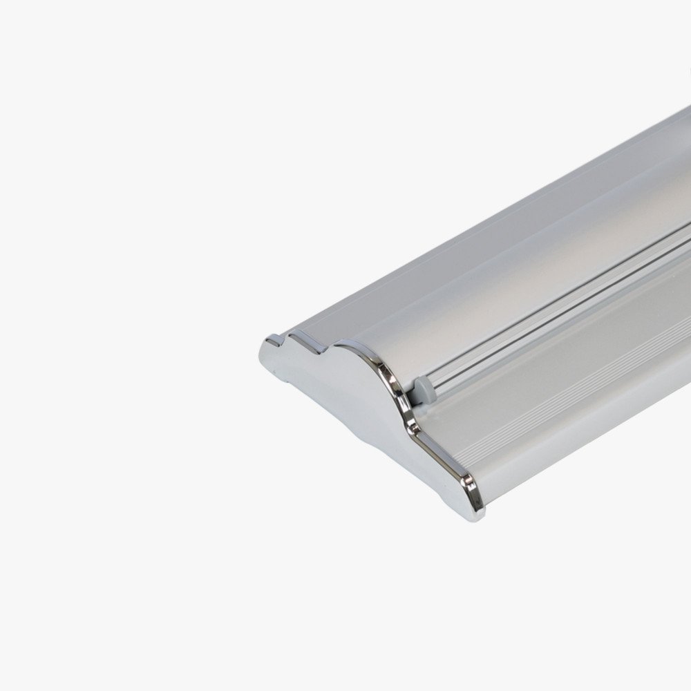 Standard deluxe retractable banner stand hardware with a heavy-duty aluminum base