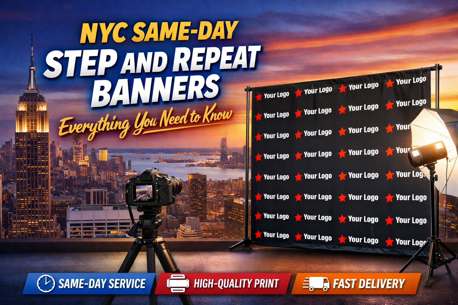 Same Day Step and Repeat Banner NYC