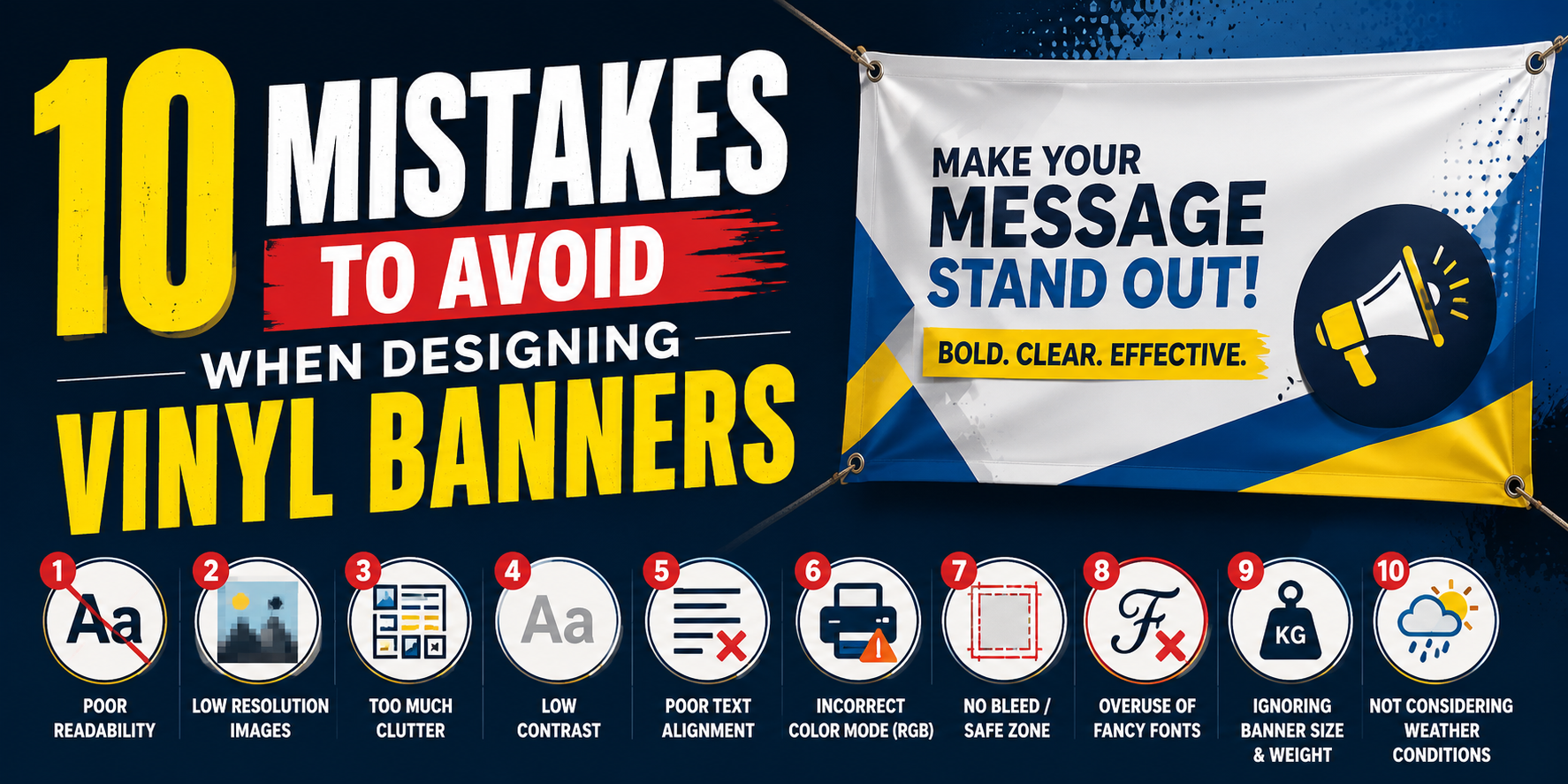 10 Mistakes to Avoid When Designing Vinyl Banners