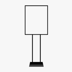 Poster stand hardware for displaying promotional posters and signage