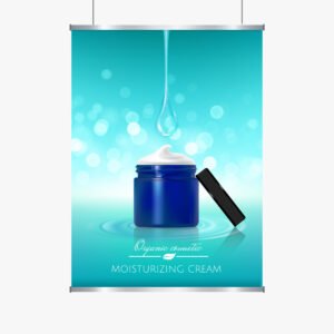 Poster hanger frame for displaying printed graphics and promotional signage