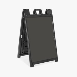 Signicade Deluxe A-Frame hardware for displaying promotional signs and advertising graphics