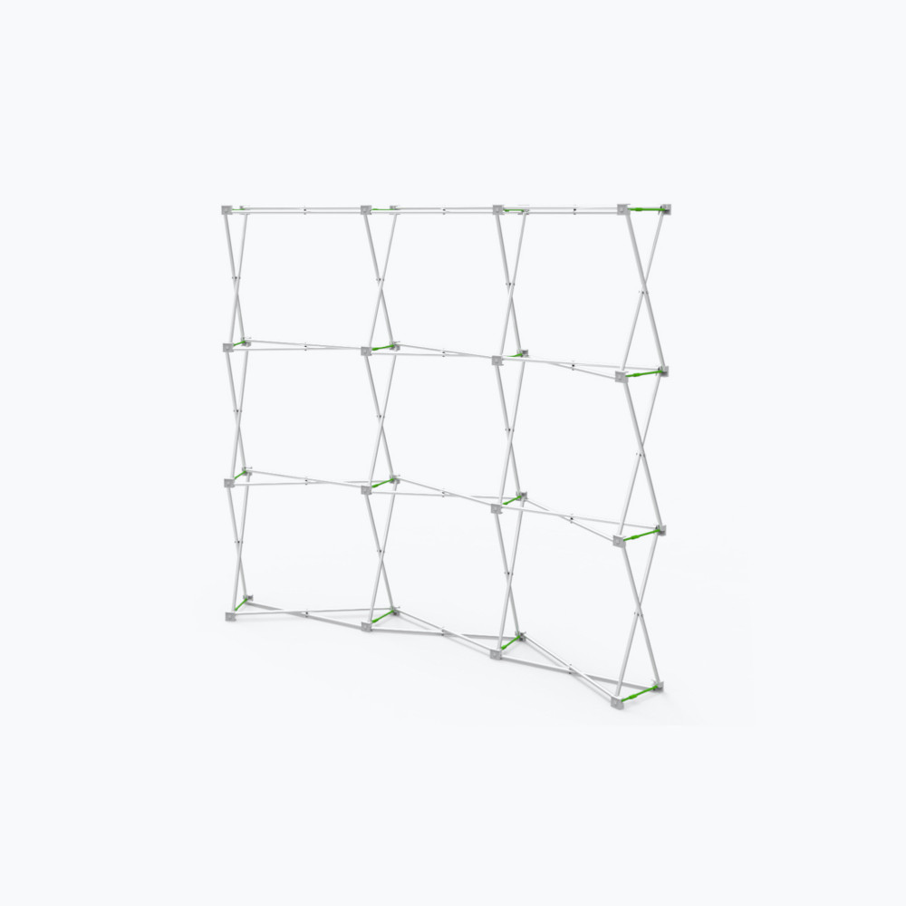8ft Curve Velcro Fabric Pop Up Display (Hardware Only)