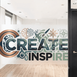 Frosted graphics for creating a sleek, translucent finish on glass, walls, doors, and other smooth surfaces.